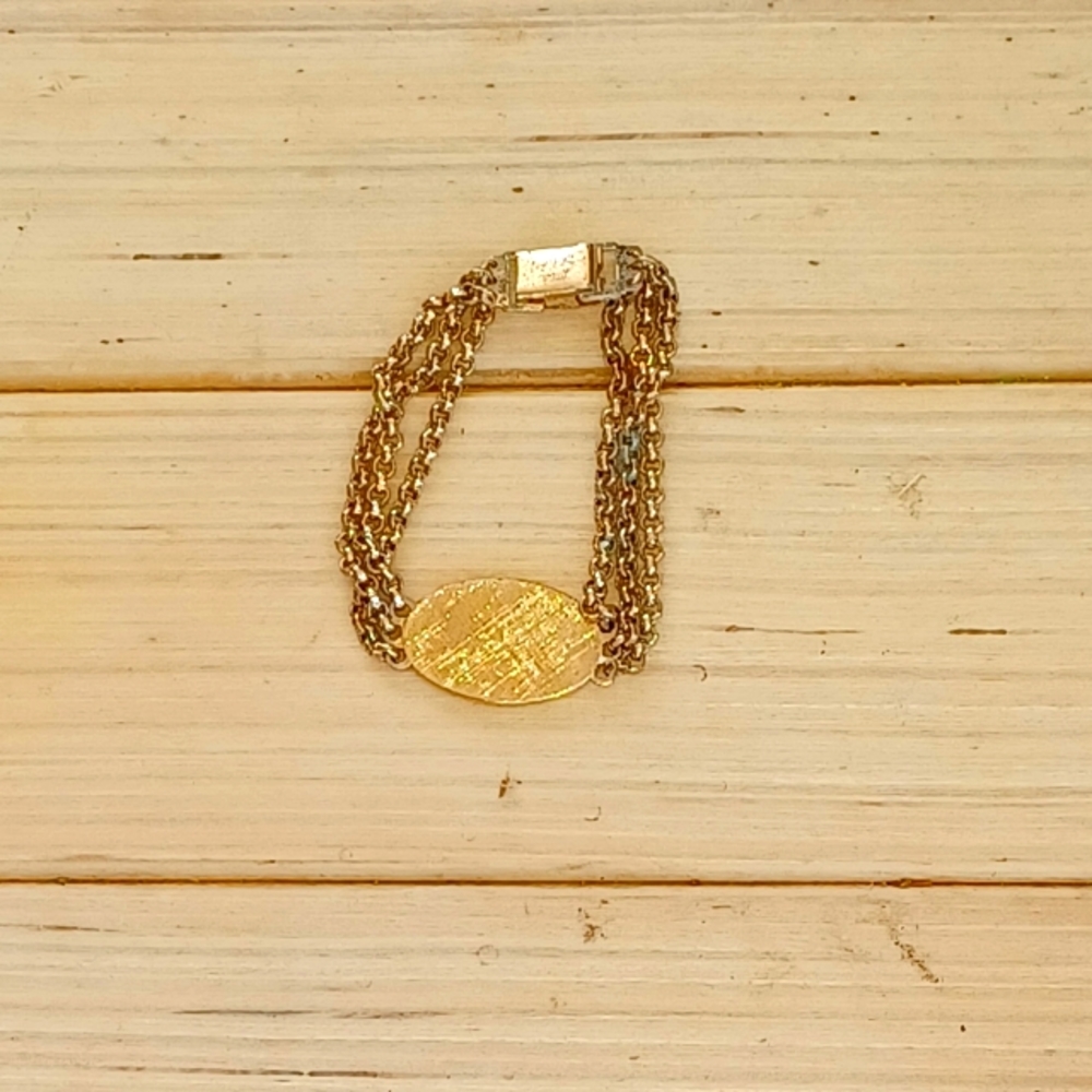 Vintage USA Speidal Braclet, 7 inches, engraved "EML"